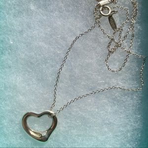 Authentic Tiffany & Co Open Heart Pendant necklace
